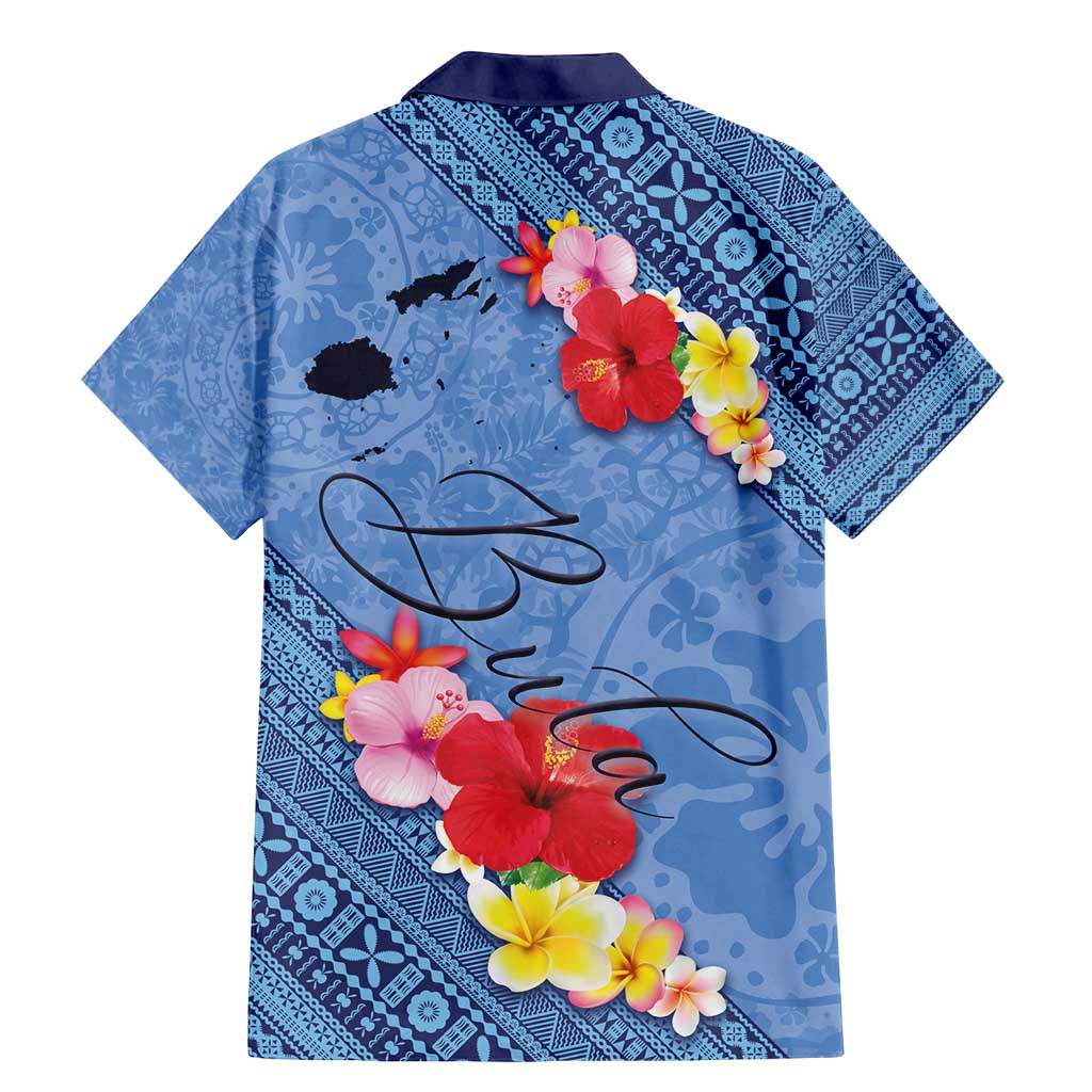 Bula Fiji Hibiscus and Plumeria Flowers Family Matching Mermaid Dress and Hawaiian Shirt Tapa Tattoo Polynesian Pattern LT03 - Polynesian Pride