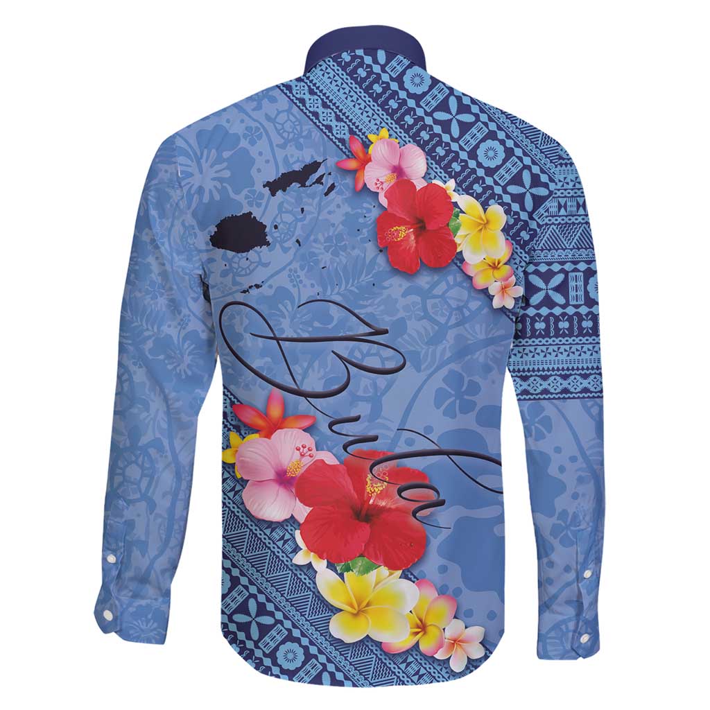 Bula Fiji Hibiscus and Plumeria Flowers Family Matching Short Sleeve Bodycon Dress and Hawaiian Shirt Tapa Tattoo Polynesian Pattern LT03 - Polynesian Pride