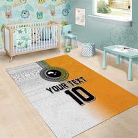 Custom Fiji and Australia Rugby Area Rug Aboriginal and Fijian Masi Pattern