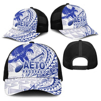 American Samoa Pago Pago Aeto Baseball Net Cap Wingstyle Blue-White Color - Polynesian Pride