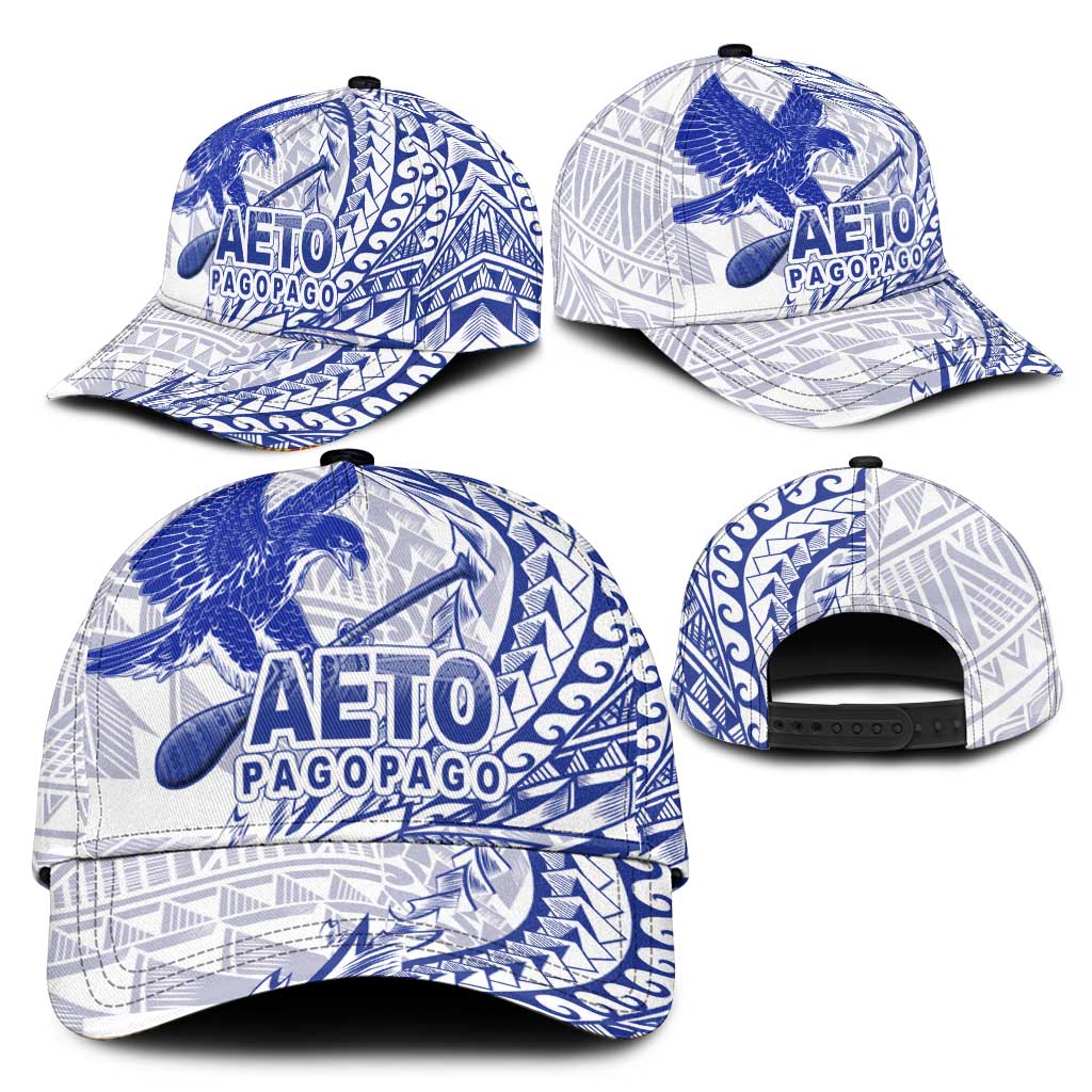 American Samoa Pago Pago Aeto Classic Cap Wingstyle Blue-White Color - Polynesian Pride