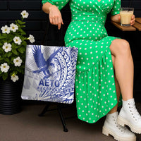 Samoa Pago Pago Aeto Tote Bag Wingstyle Blue-White Color - Polynesian Pride