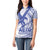 Samoa Pago Pago Aeto Women Polo Shirt Wingstyle Blue-White Color - Polynesian Pride