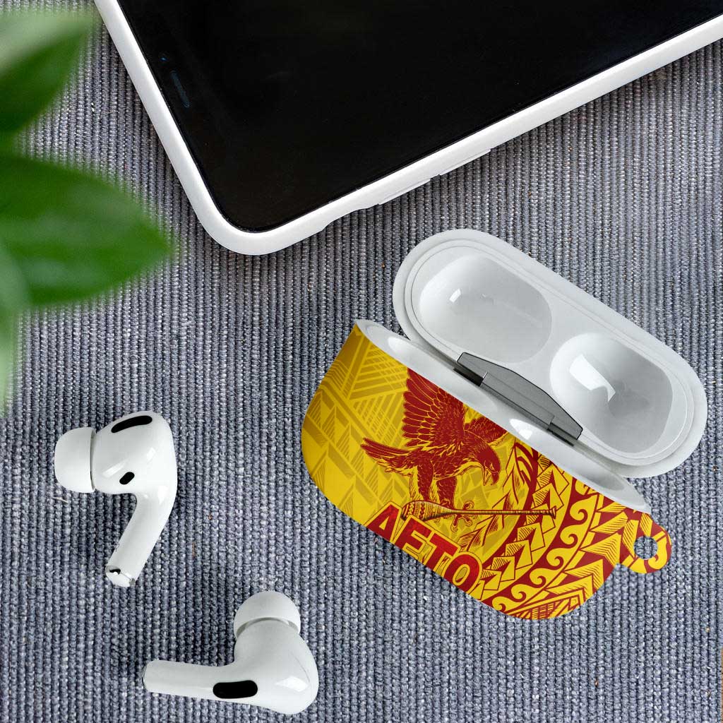 Samoa Pago Pago Aeto AirPods Case Wingstyle Red-Gold Color - Polynesian Pride