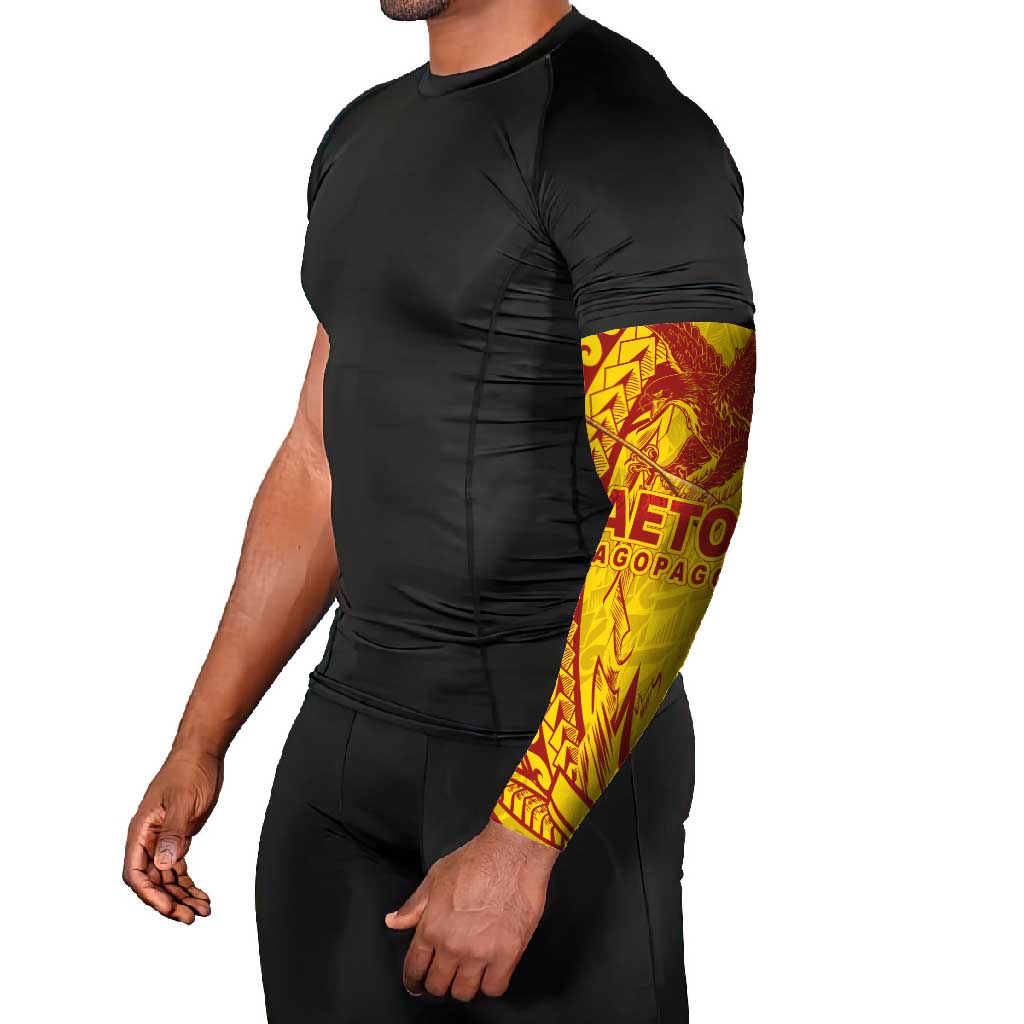 Samoa Pago Pago Aeto Arm Sleeves Wingstyle Red-Gold Color - Polynesian Pride