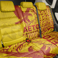 American Samoa Pago Pago Aeto Back Car Seat Cover Wingstyle Red-Gold Color LT03 - Polynesian Pride