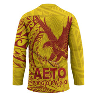American Samoa Pago Pago Aeto Hockey Jersey Wingstyle Red-Gold Color LT03 - Polynesian Pride