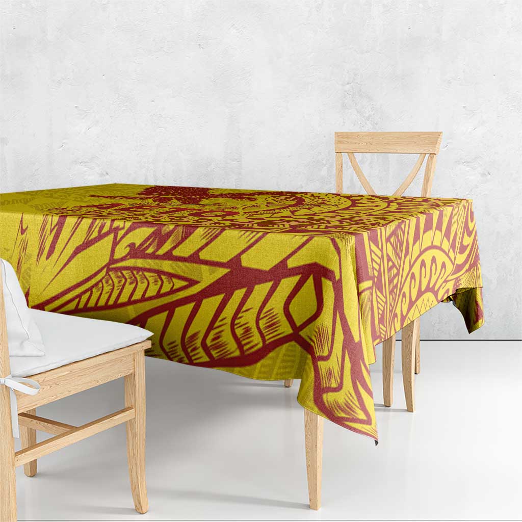 Samoa Pago Pago Aeto Tablecloth Wingstyle Red-Gold Color - Polynesian Pride