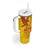 Samoa Pago Pago Aeto Tumbler With Handle Wingstyle Red-Gold Color - Polynesian Pride
