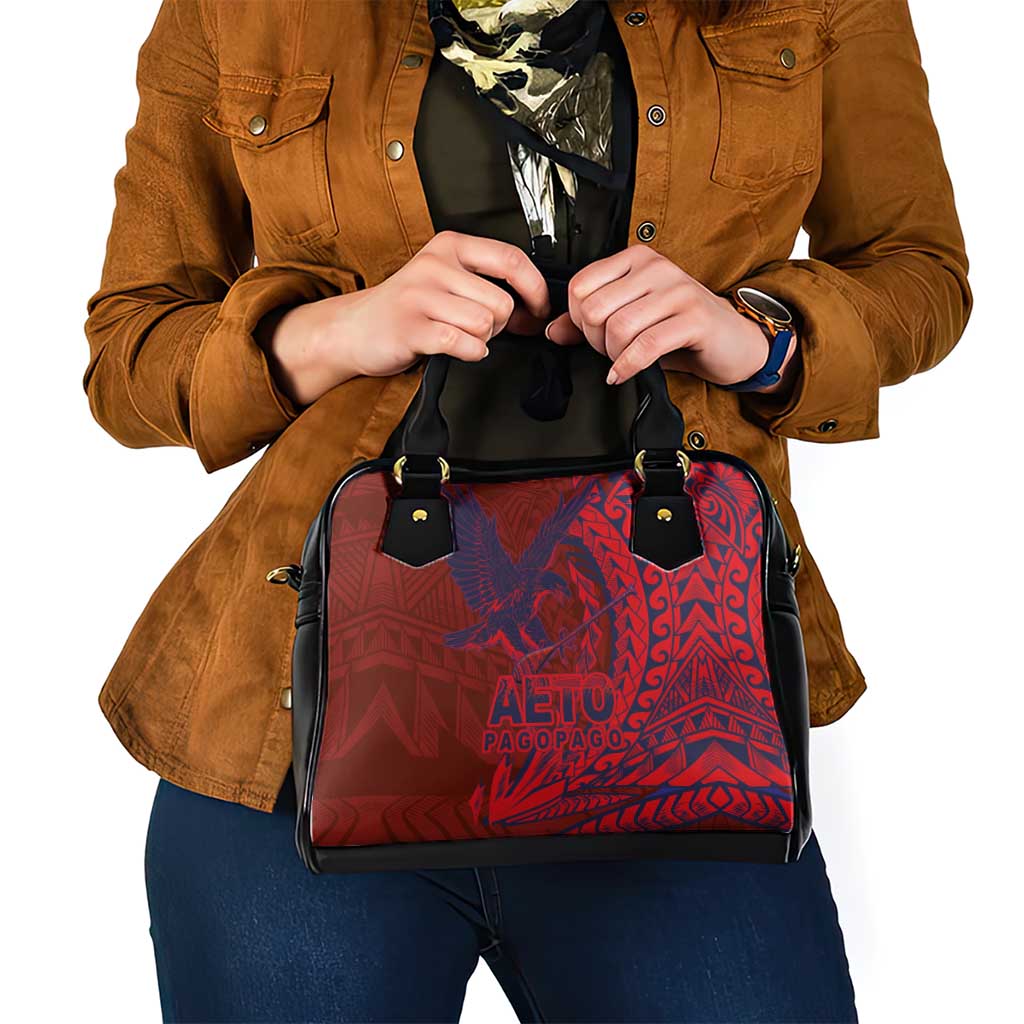 Samoa Pago Pago Aeto Shoulder Handbag Wingstyle Red-Blue Color - Polynesian Pride