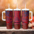 Samoa Pago Pago Aeto Tumbler With Handle Wingstyle Red-Blue Color - Polynesian Pride