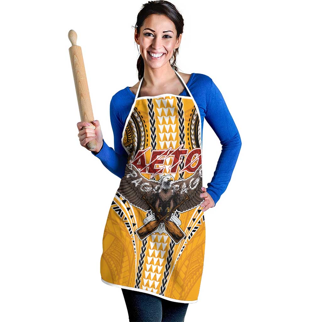 Samoa Pago Pago Aeto Apron Bald Eagle with Polynesian Art Tattoos - Polynesian Pride
