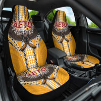 American Samoa Pago Pago Aeto Car Seat Cover Bald Eagle with Polynesian Art Tattoos LT03 One Size Yellow - Polynesian Pride