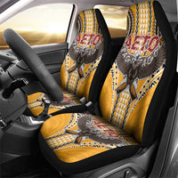 American Samoa Pago Pago Aeto Car Seat Cover Bald Eagle with Polynesian Art Tattoos LT03 - Polynesian Pride