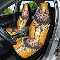 American Samoa Pago Pago Aeto Car Seat Cover Bald Eagle with Polynesian Art Tattoos LT03 - Polynesian Pride