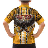 American Samoa Pago Pago Aeto Family Matching Mermaid Dress and Hawaiian Shirt Bald Eagle with Polynesian Art Tattoos LT03 - Polynesian Pride