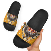 Samoa Pago Pago Aeto Slide Sandals Bald Eagle with Polynesian Art Tattoos - Polynesian Pride