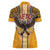 Samoa Pago Pago Aeto Women Polo Shirt Bald Eagle with Polynesian Art Tattoos - Polynesian Pride
