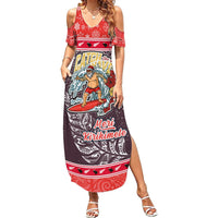 new-zealand-christmas-summer-maxi-dress-santa-catch-the-wave-maori-pattern-retro-style