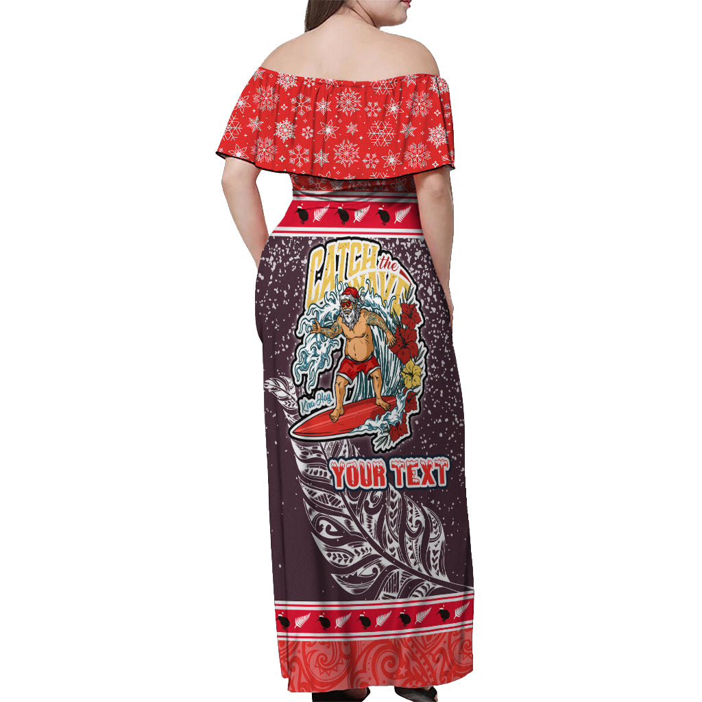 custom-new-zealand-christmas-off-shoulder-maxi-dress-santa-catch-the-wave-maori-pattern-retro-style