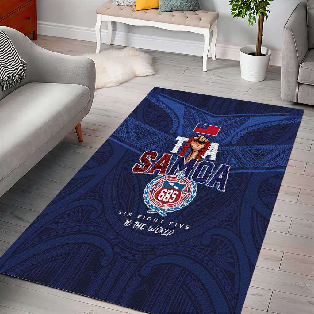 Rugby Toa Samoa Area Rug Champions Six Eight Five - Polynesian Pride