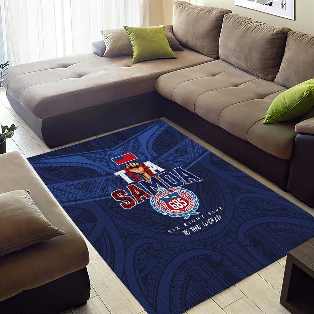 Rugby Toa Samoa Area Rug Champions Six Eight Five - Polynesian Pride