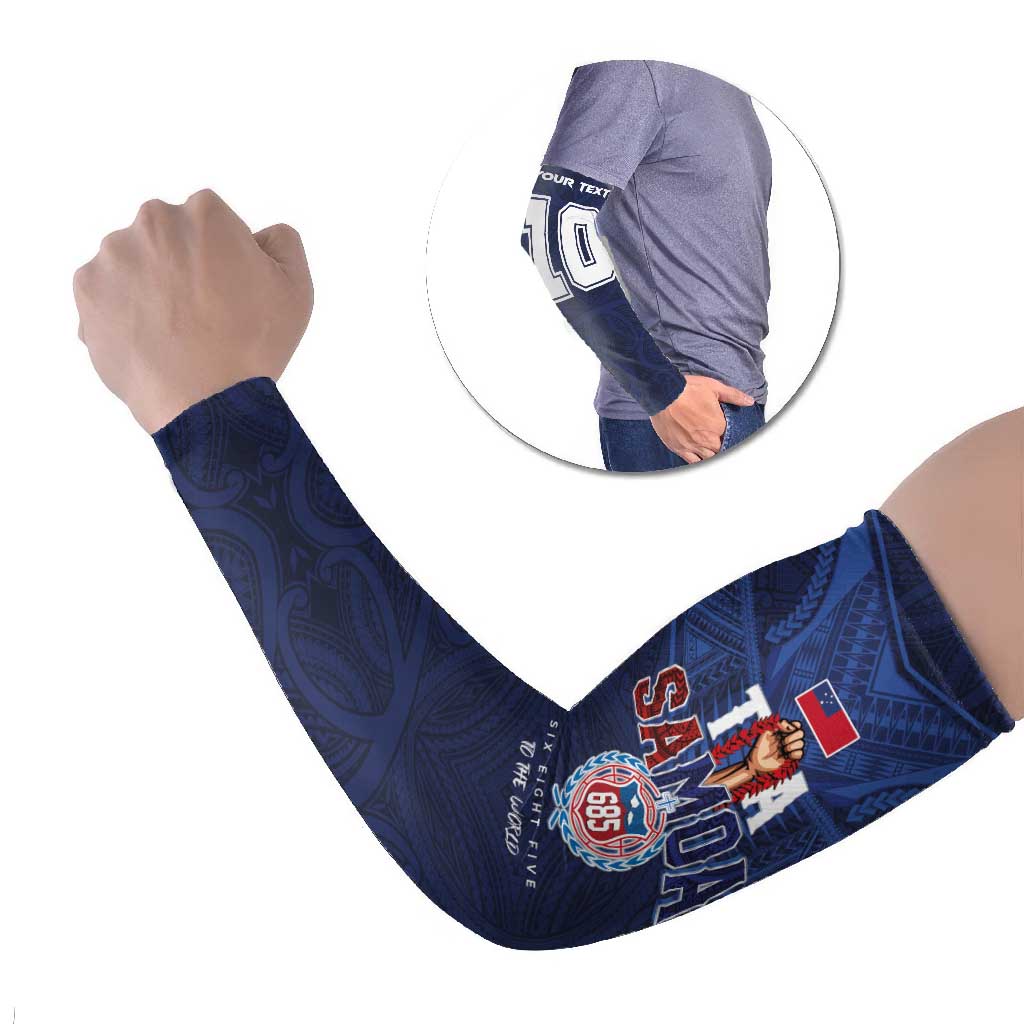 Custom Rugby Toa Samoa Arm Sleeves Champions Six Eight Five - Polynesian Pride