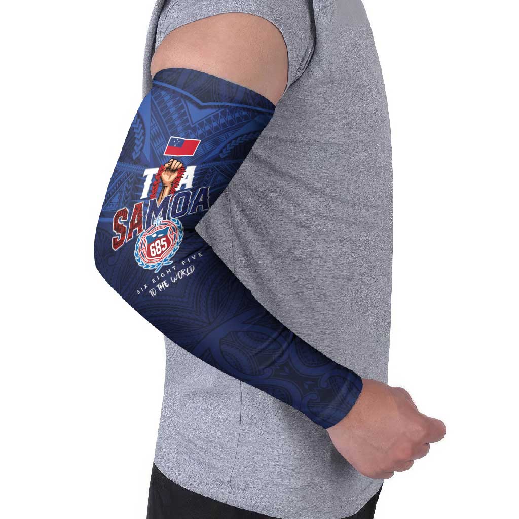 Custom Rugby Toa Samoa Arm Sleeves Champions Six Eight Five - Polynesian Pride