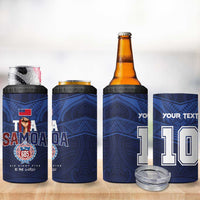 Custom Rugby Toa Samoa 4 in 1 Can Cooler Tumbler Champions Six Eight Five LT03 - Polynesian Pride