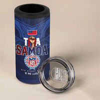 Custom Rugby Toa Samoa 4 in 1 Can Cooler Tumbler Champions Six Eight Five LT03 - Polynesian Pride