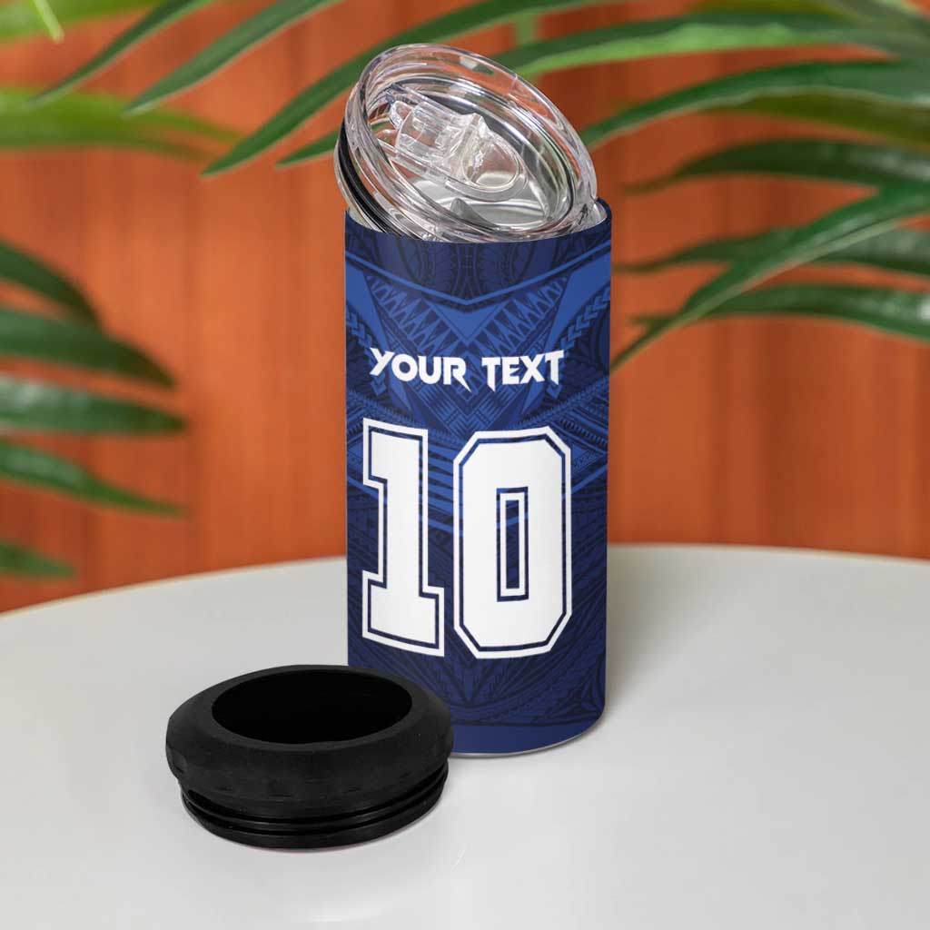 Custom Rugby Toa Samoa 4 in 1 Can Cooler Tumbler Champions Six Eight Five LT03 - Polynesian Pride