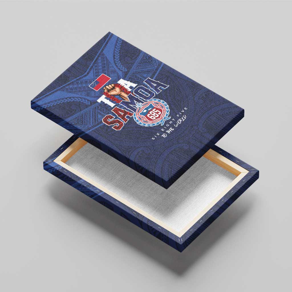 Rugby Toa Samoa Canvas Wall Art Champions Six Eight Five - Polynesian Pride
