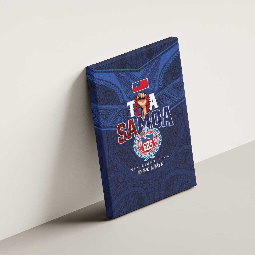 Rugby Toa Samoa Canvas Wall Art Champions Six Eight Five - Polynesian Pride