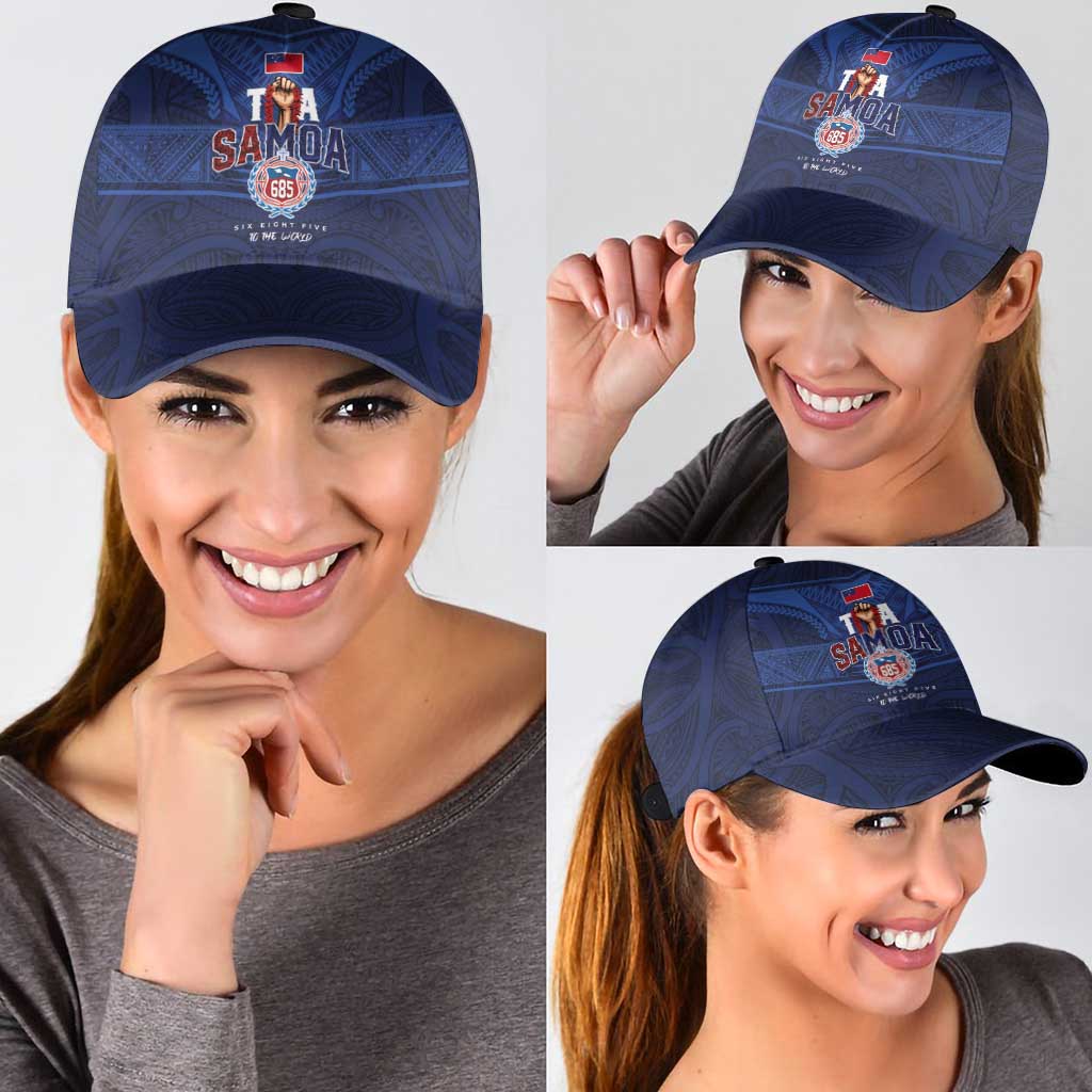 Custom Toa Samoa Rugby Classic Cap Champions Six Eight Five - Polynesian Pride