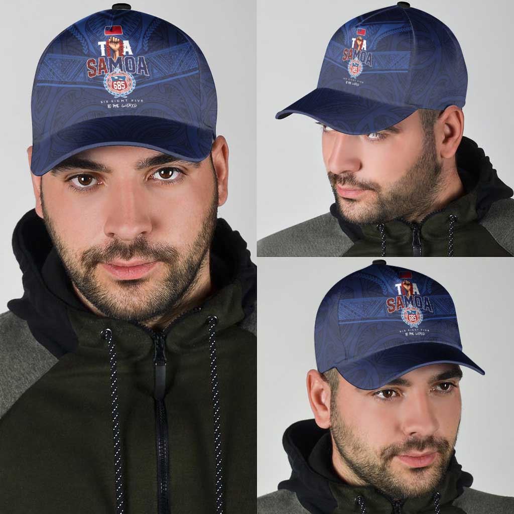 Custom Toa Samoa Rugby Classic Cap Champions Six Eight Five - Polynesian Pride