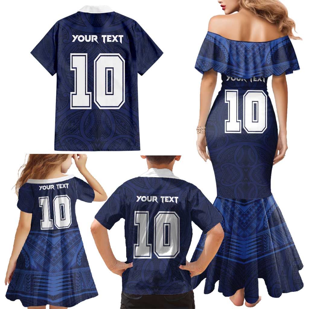 Custom Rugby Toa Samoa Family Matching Mermaid Dress and Hawaiian Shirt Champions Six Eight Five LT03 - Polynesian Pride