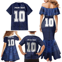Custom Rugby Toa Samoa Family Matching Mermaid Dress and Hawaiian Shirt Champions Six Eight Five LT03 - Polynesian Pride