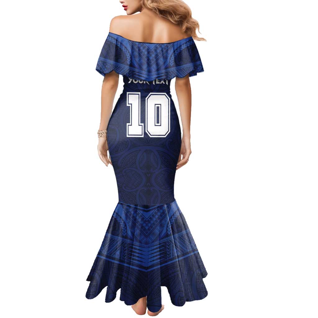 Custom Rugby Toa Samoa Family Matching Mermaid Dress and Hawaiian Shirt Champions Six Eight Five LT03 - Polynesian Pride
