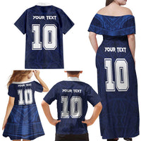 Custom Rugby Toa Samoa Family Matching Off Shoulder Maxi Dress and Hawaiian Shirt Champions Six Eight Five LT03 - Polynesian Pride