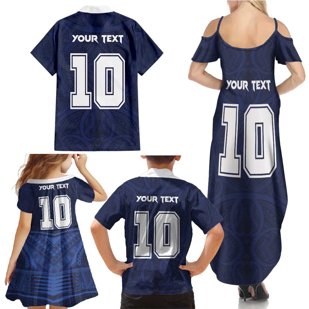 Custom Rugby Toa Samoa Family Matching Summer Maxi Dress and Hawaiian Shirt Champions Six Eight Five LT03 - Polynesian Pride