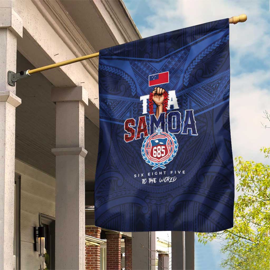 Rugby Toa Samoa Garden Flag Champions Six Eight Five - Polynesian Pride