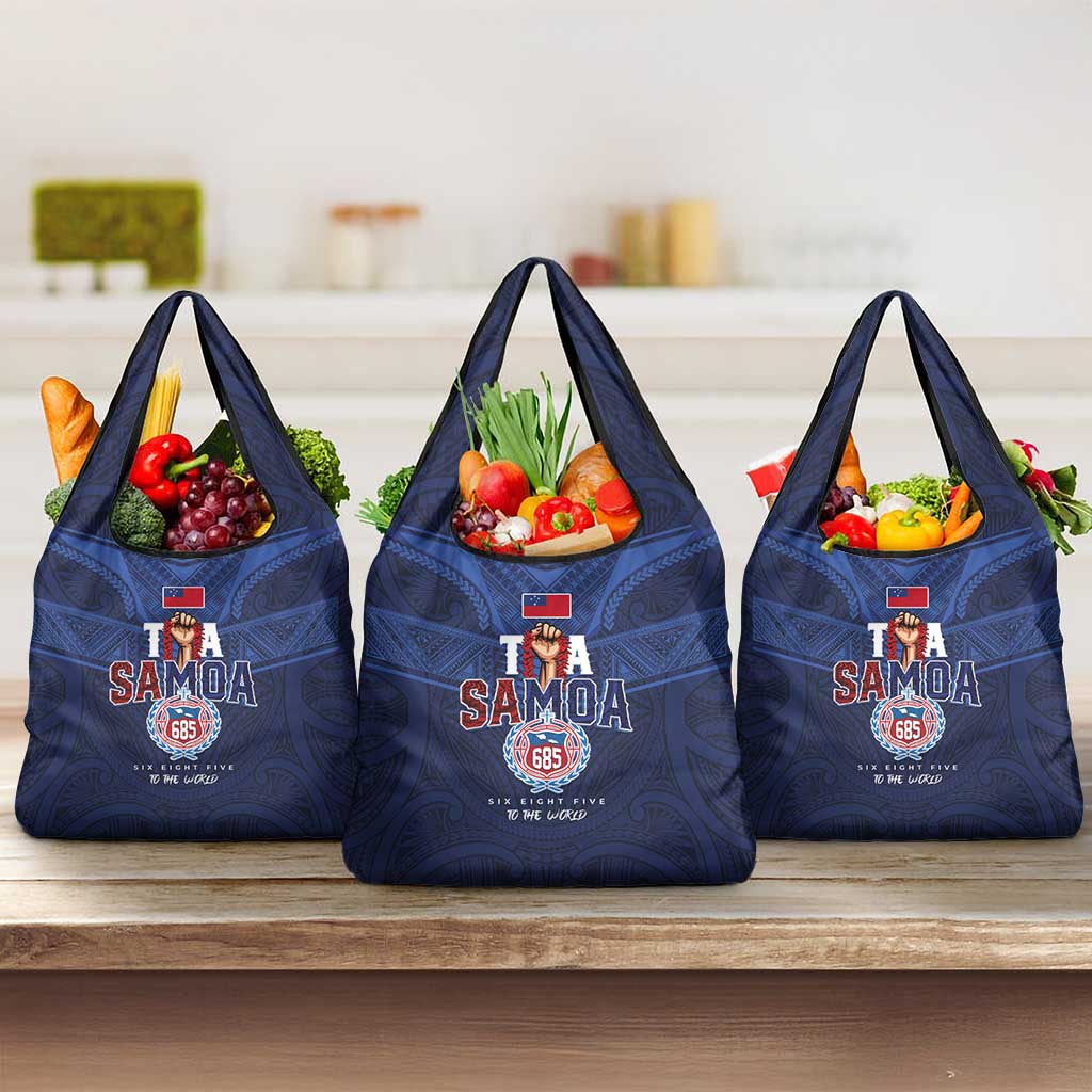 Rugby Toa Samoa Grocery Bag Champions Six Eight Five - Polynesian Pride