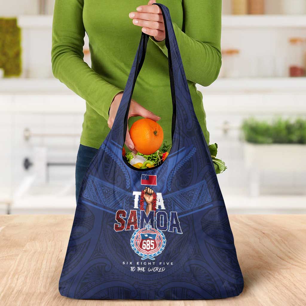 Rugby Toa Samoa Grocery Bag Champions Six Eight Five - Polynesian Pride
