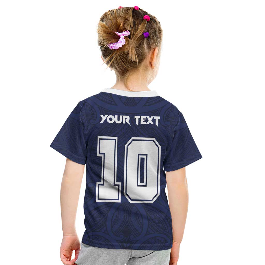 Custom Rugby Toa Samoa Kid T Shirt Champions Six Eight Five - Polynesian Pride