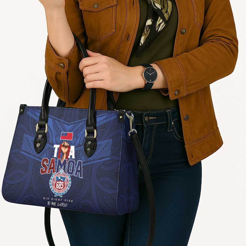 Rugby Toa Samoa Leather Bag Champions Six Eight Five - Polynesian Pride