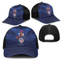 Custom Toa Samoa Rugby Mesh Trucker Cap Champions Six Eight Five - Polynesian Pride