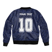Custom Rugby Toa Samoa Sleeve Zip Bomber Jacket Champions Six Eight Five - Polynesian Pride