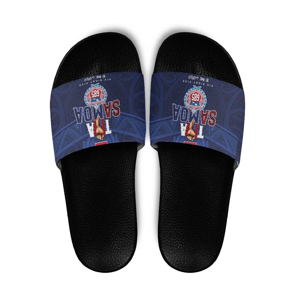Rugby Toa Samoa Slide Sandals Champions Six Eight Five - Polynesian Pride