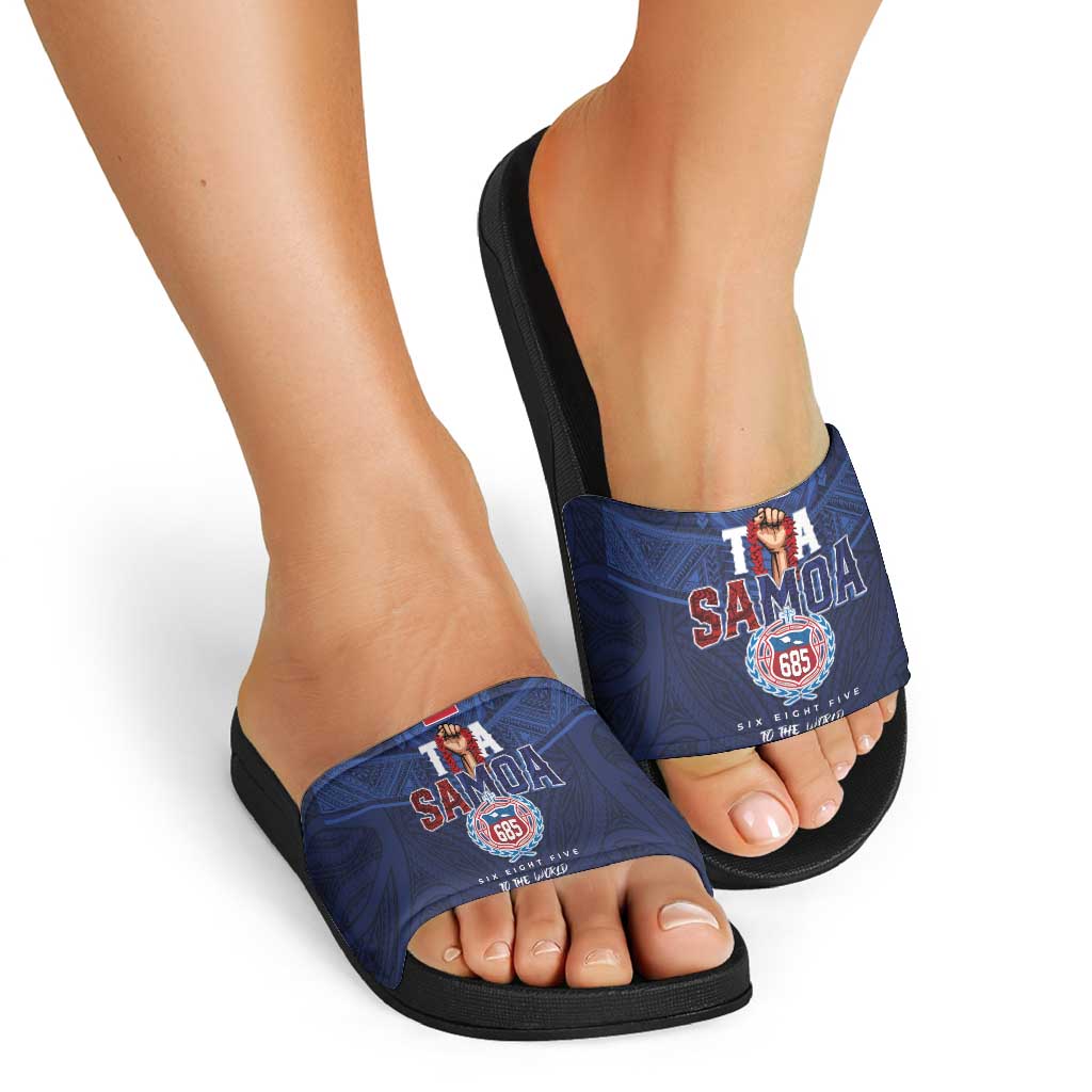Rugby Toa Samoa Slide Sandals Champions Six Eight Five - Polynesian Pride