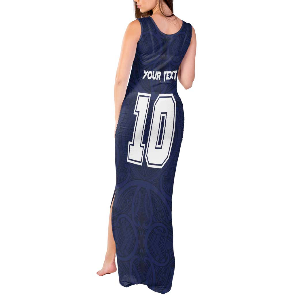 Custom Rugby Toa Samoa Tank Maxi Dress Champions Six Eight Five - Polynesian Pride